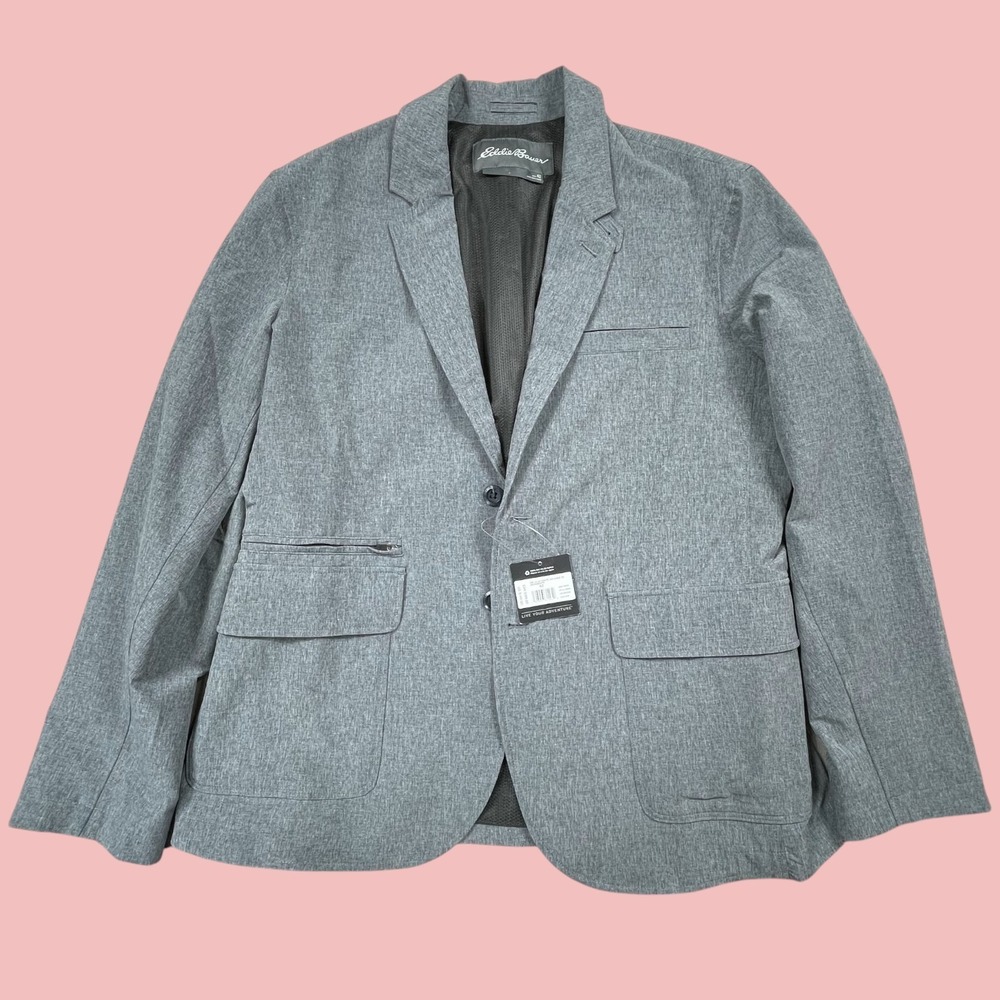 Eddie Bauer Ultimate Voyager Travel Blazer Mens 42 NWT Stretch Jacket Sport Coat